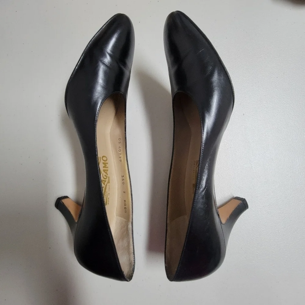 Salvatore Ferragamo Classic Leather Pump.